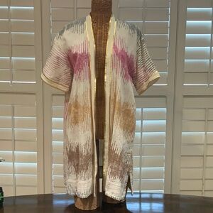 Soft Surroundings Multicolor Open-Front Cardigan